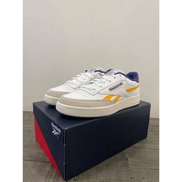 Reebok Club C Revenge Lakers Men Sz 7-8.5 Casual Retro Shoe White Sneaker - Picture 10 of 12